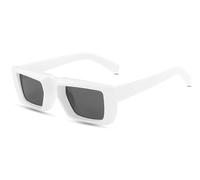 UV400 Square Small Frame Sunglasses For Men And Women Outdoor Polarized Driving Sports Vacation Sun Glasses(White)