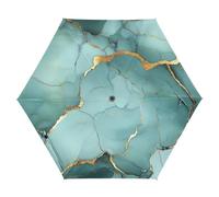 UV50+ Marble Grey Turquoise umbrella automatic Perfect for Car, Golf, and On-Go with patterned case Premium Grip, Fits Car & Backpack auto open sombrillas de lluvia