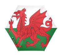 UV50+ Wales Flag Welsh National Dragon duty umbrella special designed and strong with patterned case for rain heavy duty auto open sombrillas de lluvia