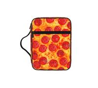 UVBDF 3D Pizza Pepperoni Stylish Printed Bible Protection Bag Wear Resistant Case for Travel Church & Bible Class