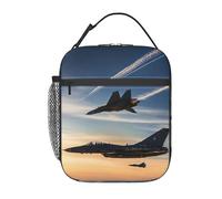 UVBDF Aircraft Fighter Jets Print Thermal Lunch Tote, Portable Cooler Bag, Insulated Lunch Bag for Hot Cold Food Keep