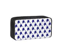 UVBDF Alaska State Flag Map Printed Pen Holder Large Capacity Storage Case Smooth Zipper Polyester Bag for Study Travel Workspace