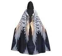 UVBDF Angel Wing Polyester Hooded Cloak For Adult, Cosplay Wizard Witch Cape For Halloween, St. Patrick'S Day