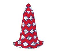 UVBDF Arkansas State Flag Renaissance Fair Outfit Hooded Cape For Teens Gothic Medieval Cosplay Costume Stage Theater