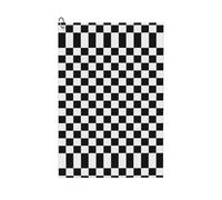 UVBDF Black And White Checkered Stripes Golf Towel,Microfiber Golf Towels For Golf Bag,Waffle Pattern Golf Towel With Carabiner Clip