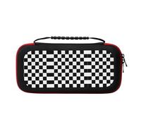 UVBDF Black and White Plaid Carrying Storage Case for Switch,Large Switch Cases,with 20 Game Cards for Switch Controller