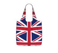 UVBDF British Flag Print Grocery Tote Reusable Packable Bag 25l Polyester Washable Travel Holiday Carryall