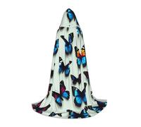 UVBDF Butterfly And Cello Renaissance Fair Outfit Hooded Cape For Teens Gothic Medieval Cosplay Costume Stage Theater
