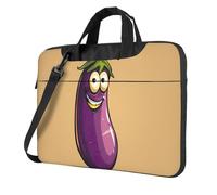 UVBDF Cartoon Eggplant Print Minimalist Laptop Bag Simple Lightweight Portable Shoulder Bag For Men Birthday Gift
