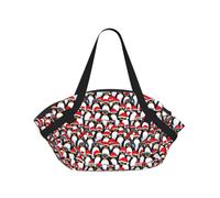 UVBDF Christmas Penguins 2-in-1 Camping Blanket Tote, Waterproof Stylish Printed Outdoor Bag for Beach Park and Picnic