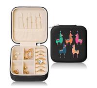 UVBDF Cute Llama Cartoon Printing Personalized Jewelry Box,Travel Cases,Luxury Case Jewelry Case,Valentine Gift,Wedding Favors