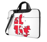 UVBDF Danish Flag Map Print Minimalist Laptop Bag Simple Lightweight Portable Shoulder Bag For Men Birthday Gift