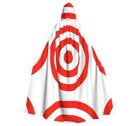 UVBDF Design Target Polyester Hooded Cloak For Adult, Cosplay Wizard Witch Cape For Halloween, St. Patrick'S Day