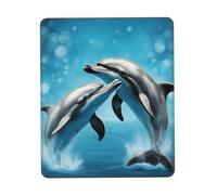 UVBDF Dolphins In Love Anti-Fray Stitched Edges, Premium-Textured Surface, Non-Slip Rubber Base, Gaming Mouse Mat