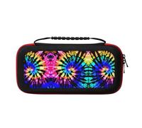 UVBDF Exotic Tribe Tie Dye Style Carrying Storage Case for Switch,Large Switch Cases,with 20 Game Cards for Switch Controller