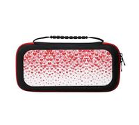 UVBDF Falling Red Hearts Carrying Storage Case for Switch,Large Switch Cases,with 20 Game Cards for Switch Controller
