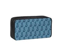 UVBDF Finland Map with Various Feat Printed Pen Holder Large Capacity Storage Case Smooth Zipper Polyester Bag for Study Travel Workspace