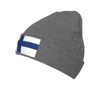 UVBDF Finnish Flag Beanie Hats for Men Women Knit Winter Hat,Warm and Fashionable Headwear for All Season Deep Heather