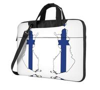 UVBDF Finnish Flag Map Print Minimalist Laptop Bag Simple Lightweight Portable Shoulder Bag For Men Birthday Gift