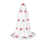 UVBDF Flag Map Of Georgia Renaissance Fair Outfit Hooded Cape For Teens Gothic Medieval Cosplay Costume Stage Theater