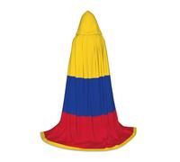 UVBDF Flag Of Colombia Renaissance Fair Outfit Hooded Cape For Teens Gothic Medieval Cosplay Costume Stage Theater