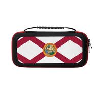 UVBDF Flag of Florida Carrying Storage Case for Switch,Large Switch Cases,with 20 Game Cards for Switch Controller
