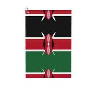 UVBDF Flag Of Kenya Golf Towel,Microfiber Golf Towels For Golf Bag,Waffle Pattern Golf Towel With Carabiner Clip