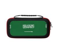 UVBDF Flag of Saudi Arabia Carrying Storage Case for Switch,Large Switch Cases,with 20 Game Cards for Switch Controller