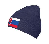 UVBDF Flag of Slovakia Beanie Hats for Men Women Knit Winter Hat,Warm and Fashionable Headwear for All Season Navy Blue