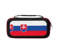 UVBDF Flag of Slovakia Carrying Storage Case for Switch,Large Switch Cases,with 20 Game Cards for Switch Controller