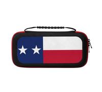 UVBDF Flag of Texas Carrying Storage Case for Switch,Large Switch Cases,with 20 Game Cards for Switch Controller