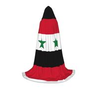 UVBDF Flag Of The Syrian Arab Republic Renaissance Fair Outfit Hooded Cape For Teens Gothic Medieval Cosplay Costume Stage Theater