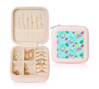 UVBDF Flamingo Ice Cream Fruit Printing Personalized Jewelry Box,Travel Cases,Luxury Case Jewelry Case,Valentine Gift,Wedding Favors