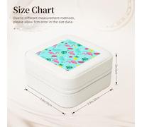 UVBDF Flamingo Ice Cream Fruit Printing Personalized Jewelry Box,Travel Cases,Luxury Case Jewelry Case,Valentine Gift,Wedding Favors
