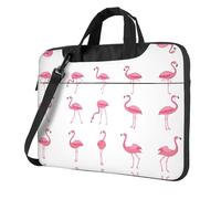 UVBDF Flamingos On White Print Minimalist Laptop Bag Simple Lightweight Portable Shoulder Bag For Men Birthday Gift