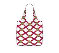 UVBDF Florida State Flag Print Grocery Tote Reusable Packable Bag 25l Polyester Washable Travel Holiday Carryall