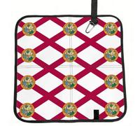 UVBDF Florida State Flag Print Outdoor Sitting Cushion Folding Seat Pad Compact Portable Picnic Bench Cushion Mat
