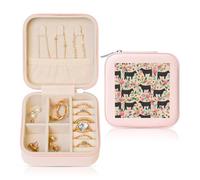 UVBDF Flower Cow Printing Personalized Jewelry Box,Travel Cases,Luxury Case Jewelry Case,Valentine Gift,Wedding Favors