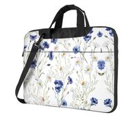 UVBDF Flowers And Cornflowers Daisies Print Minimalist Laptop Bag Simple Lightweight Portable Shoulder Bag For Men Birthday Gift