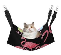 UVBDF Four Flamingos Cat Hammock For Hanging Pet Hammock Bed Adjustable,Puppy,Rabbits,Small Animals