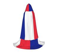 UVBDF French Flag Renaissance Fair Outfit Hooded Cape For Teens Gothic Medieval Cosplay Costume Stage Theater