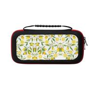 UVBDF Fresh Tropical Lemons Carrying Storage Case for Switch,Large Switch Cases,with 20 Game Cards for Switch Controller