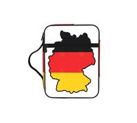 UVBDF German Flag Map Stylish Printed Bible Protection Bag Wear Resistant Case for Travel Church & Bible Class
