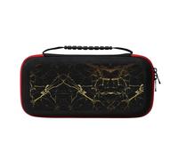 UVBDF Gold Black Wallpaper Carrying Storage Case for Switch,Large Switch Cases,with 20 Game Cards for Switch Controller