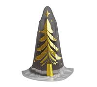 UVBDF Golden Glitter Christmas Tree Renaissance Fair Outfit Hooded Cape For Teens Gothic Medieval Cosplay Costume Stage Theater