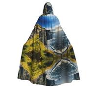 UVBDF Ireland Outdoors County Clare The Cliffs Polyester Hooded Cloak For Adult, Cosplay Wizard Witch Cape For Halloween, St. Patrick'S Day