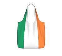UVBDF Irish Flag Print Grocery Tote Reusable Packable Bag 25l Polyester Washable Travel Holiday Carryall