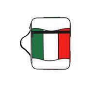 UVBDF Italian Flag Green White Red Stylish Printed Bible Protection Bag Wear Resistant Case for Travel Church & Bible Class