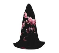 UVBDF Japanese Cherry Flowers Renaissance Fair Outfit Hooded Cape For Teens Gothic Medieval Cosplay Costume Stage Theater