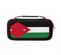 UVBDF Jordanian Flag Carrying Storage Case for Switch,Large Switch Cases,with 20 Game Cards for Switch Controller